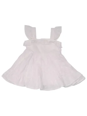 3 Tiered Ruffle Sundress, Eyelet White