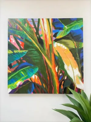 39" X 39" Colorful Plants