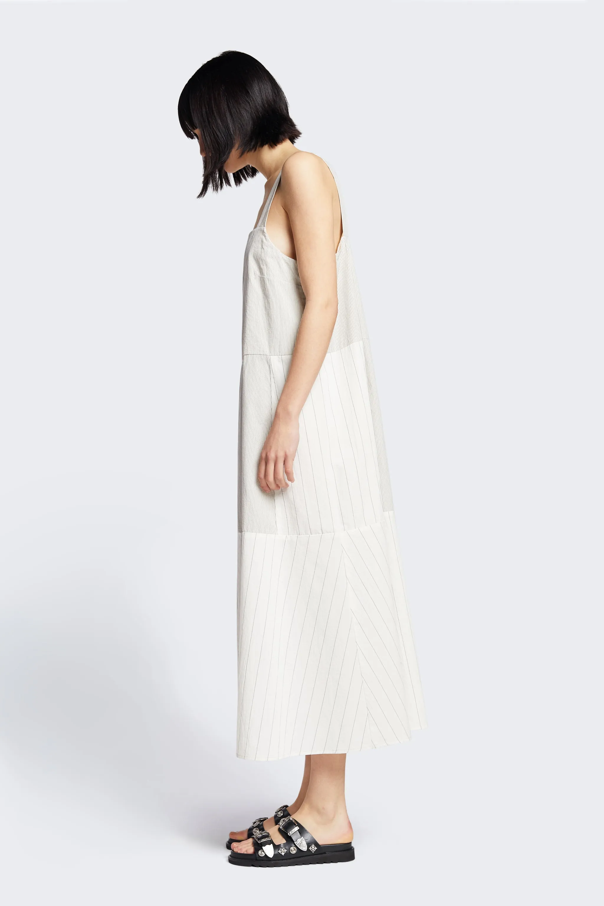 Absentia Dress Spliced Stripe