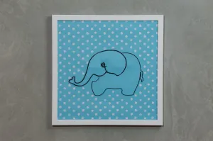 Blue Elephant Wall Décor 16" x 16"