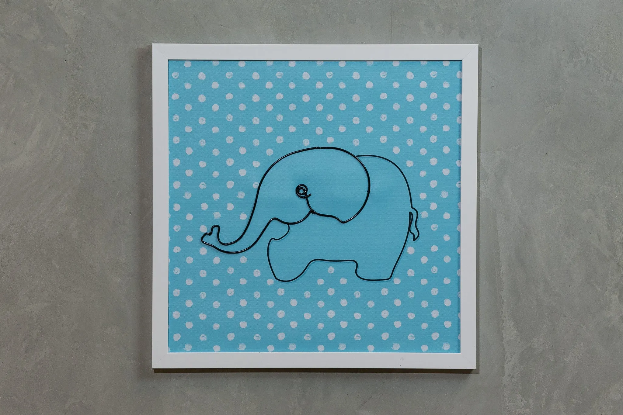 Blue Elephant Wall Décor 16" x 16"