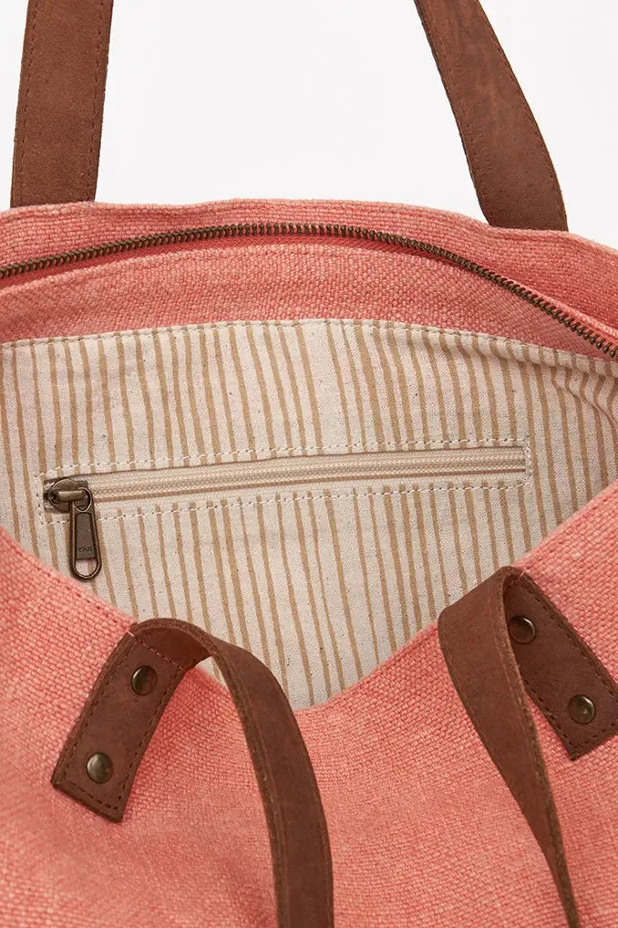 Bolso bicolor para la compra o playa