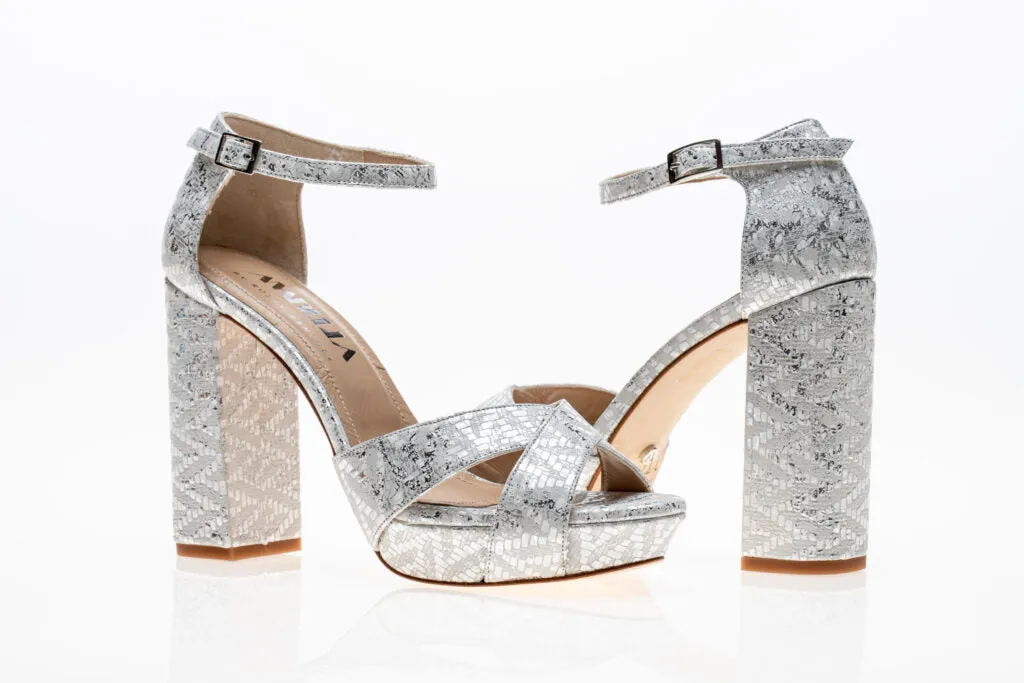 Bridal Actitud Platforms Frames White and Silver