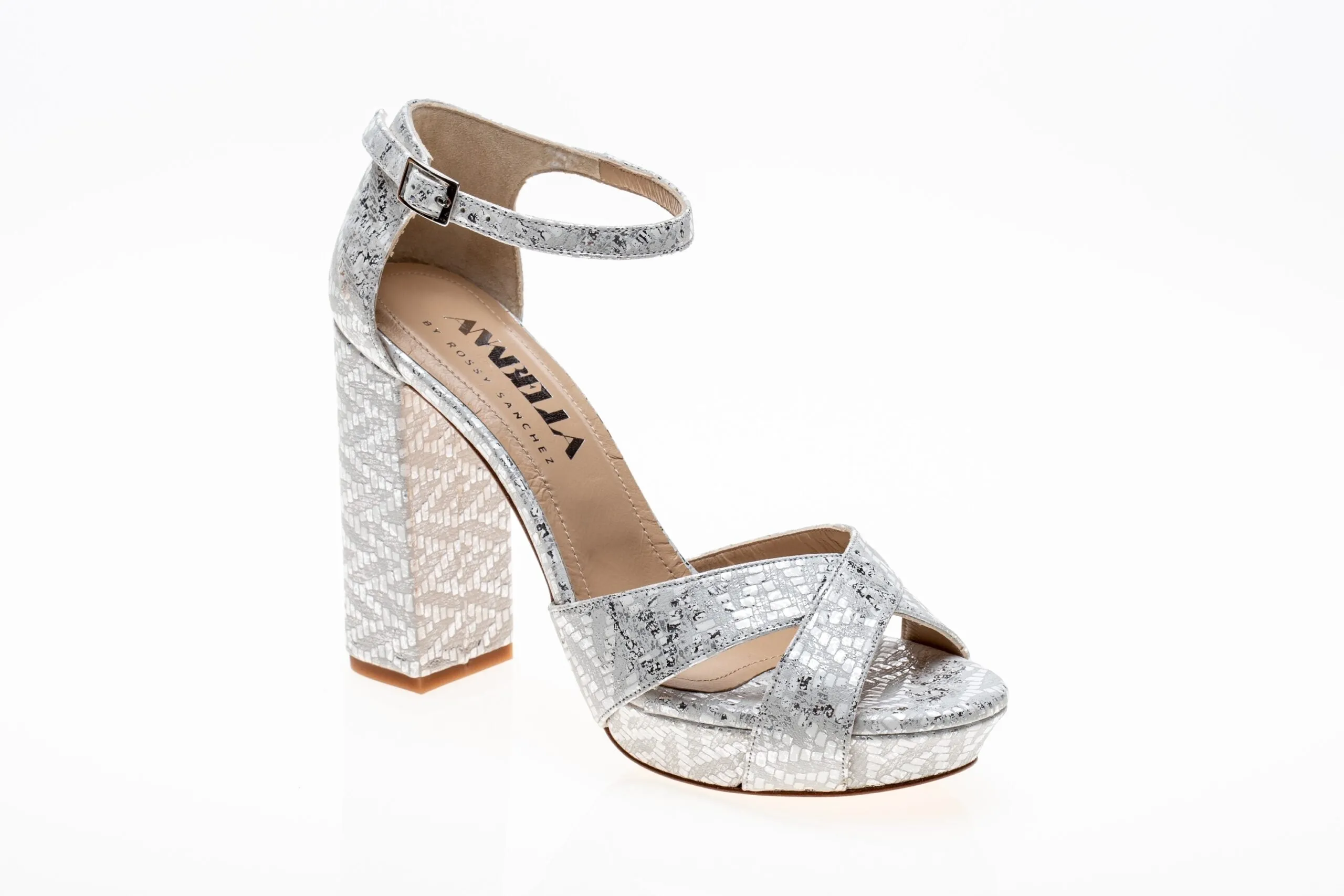 Bridal Actitud Platforms Frames White and Silver