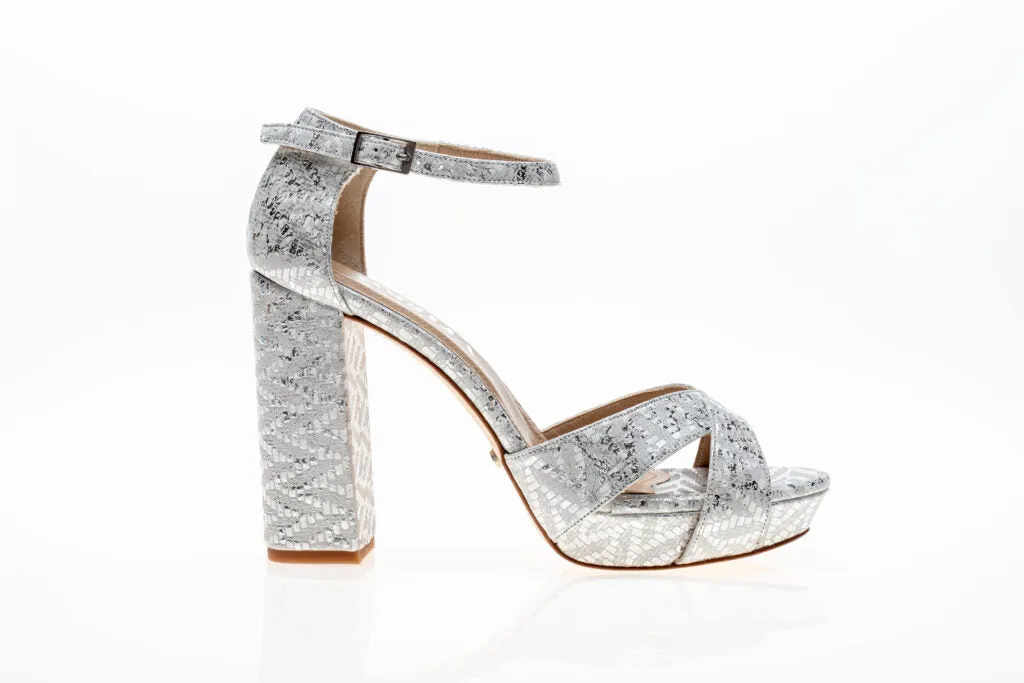 Bridal Actitud Platforms Frames White and Silver