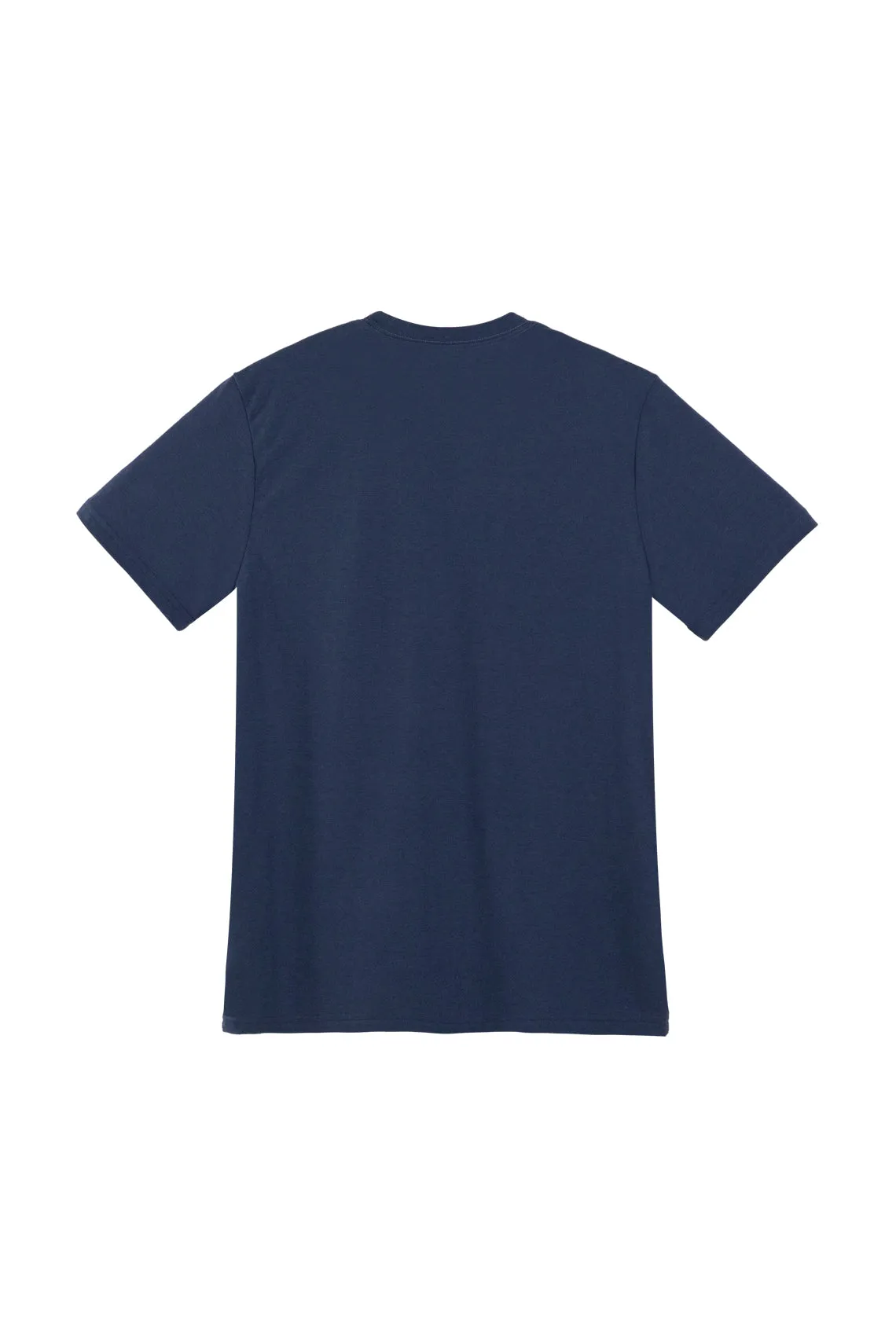 Camiseta azul estampada en frente para hombre