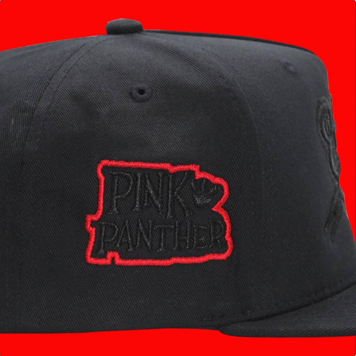 Culiacan La Pantera Bordado Negro FT68 Gorra Ferreti Vicera Plana