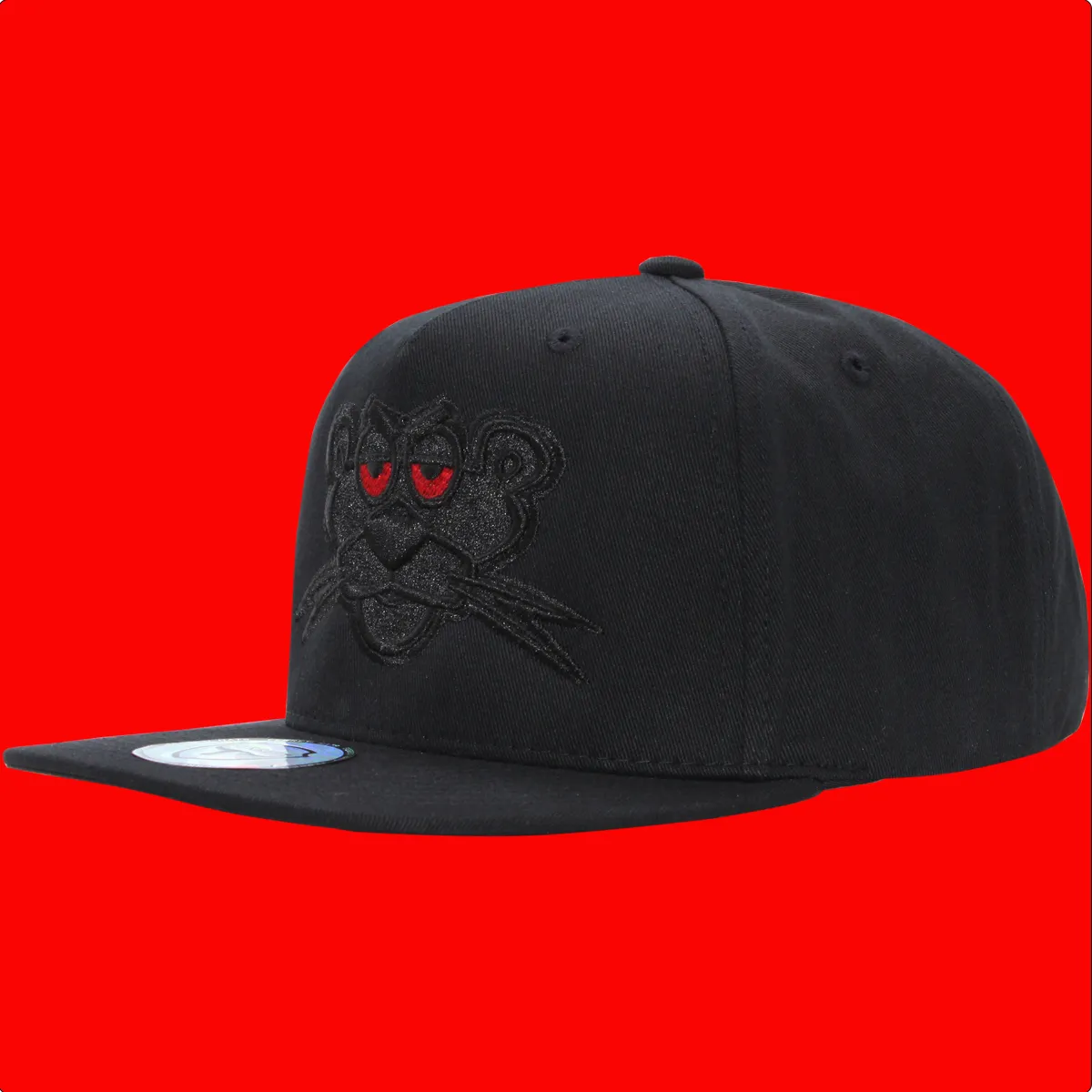 Culiacan La Pantera Bordado Negro FT68 Gorra Ferreti Vicera Plana