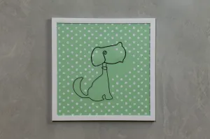 Green Dog Wall Décor 16" x 16"