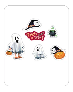 Halloween Theme Printed Laptops Mini Stickers