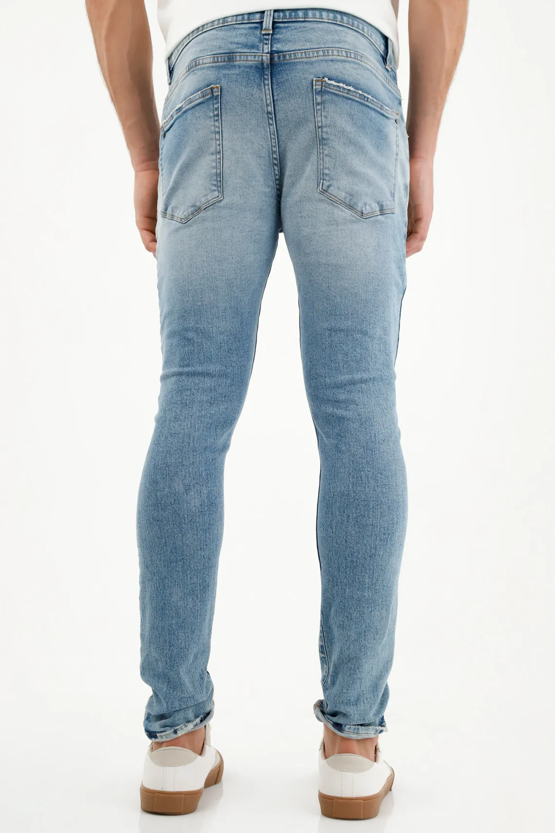 Jean azul cinco bolsillos para hombre