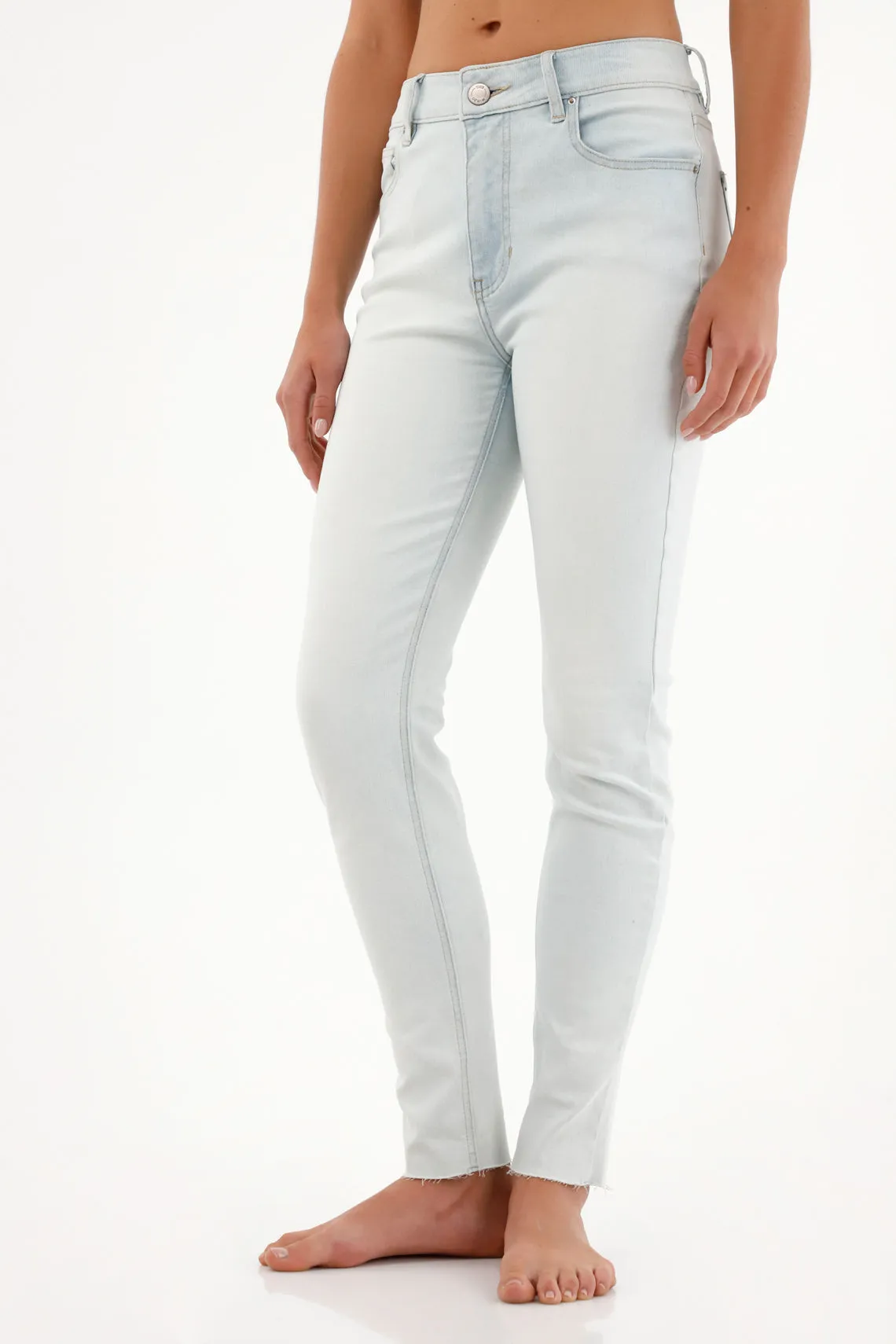 Jean Jegging tiro alto tono ice para mujer