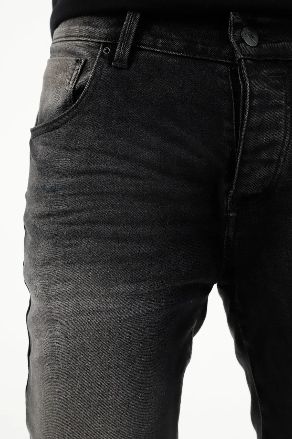 Jean Skinny en black denim para hombre