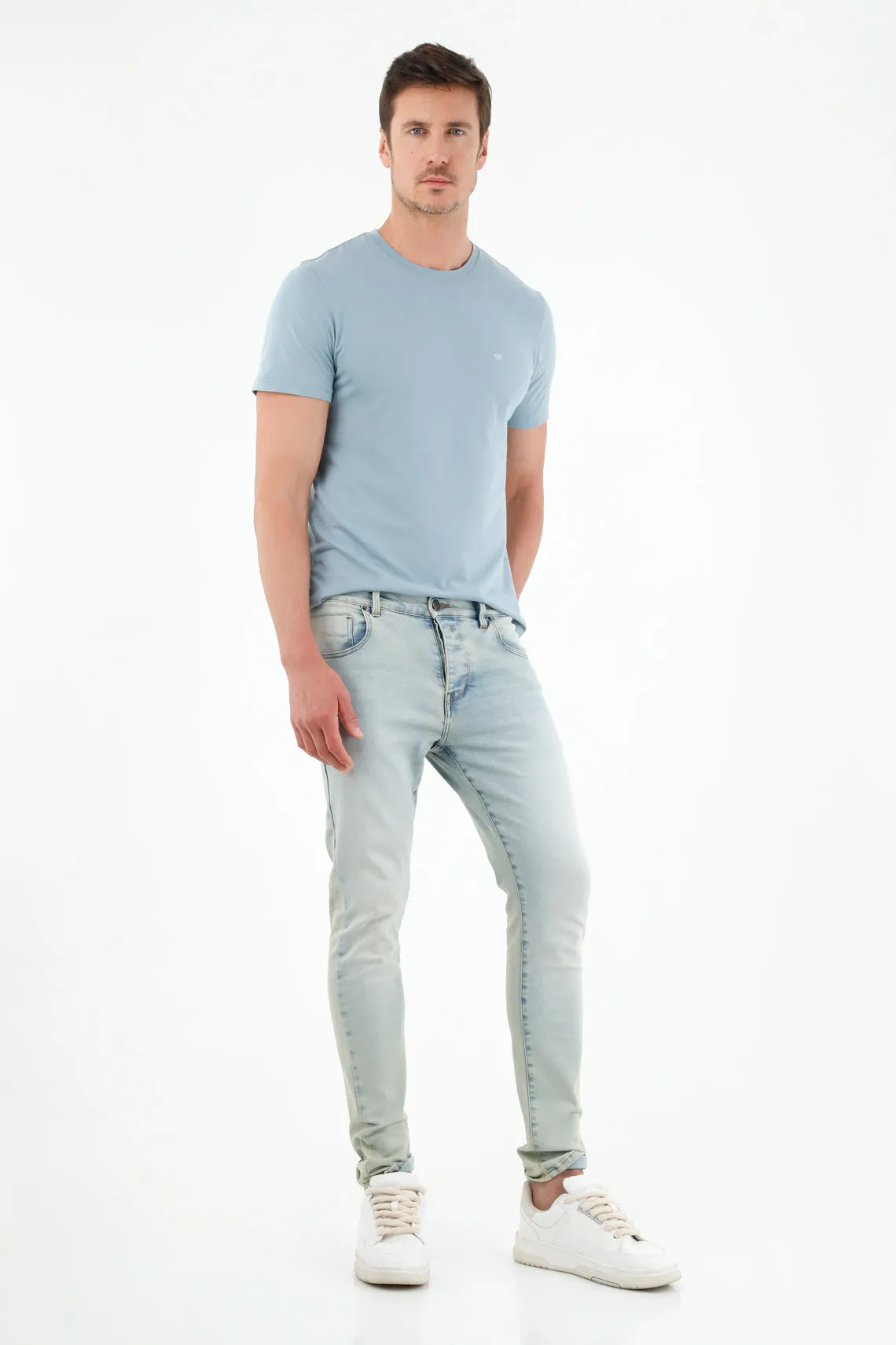 Jean Súper Skinny azul cinco bolsillos para hombre