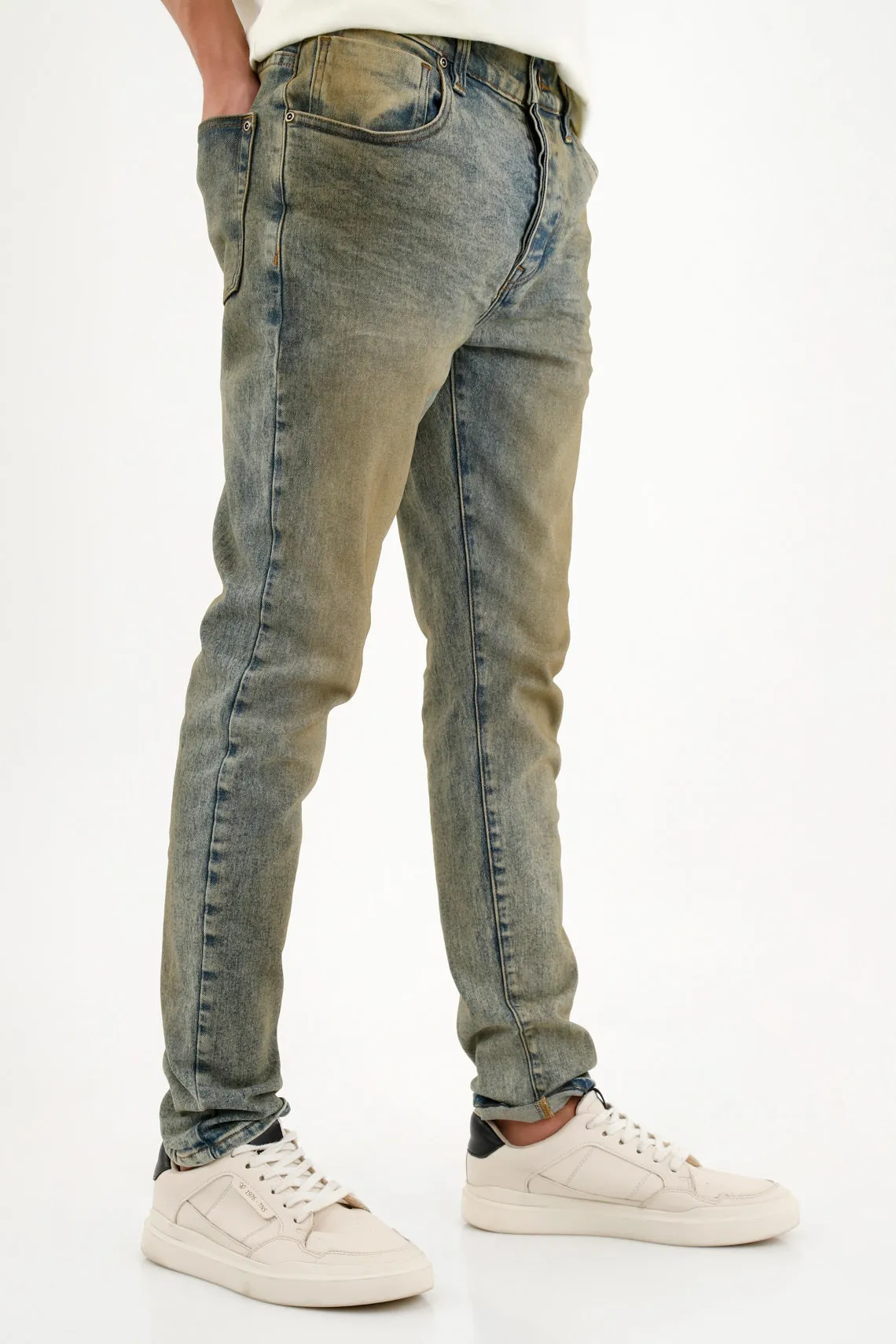 Jean Super Skinny tono claro para hombre