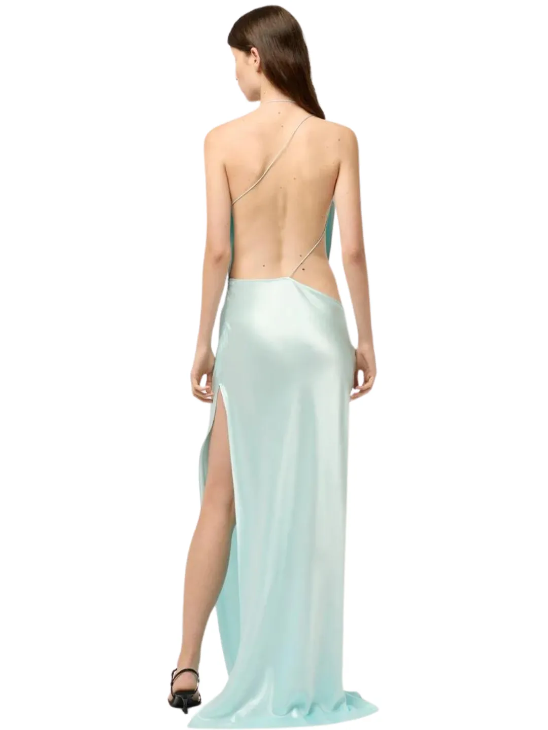 Michael Lo Sordo ICED BIAS MAXI DRESS blue