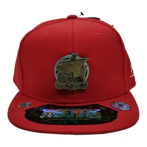 New Arrival Kndit Caps Gorra Roja Placa Bronce Barco One Piece