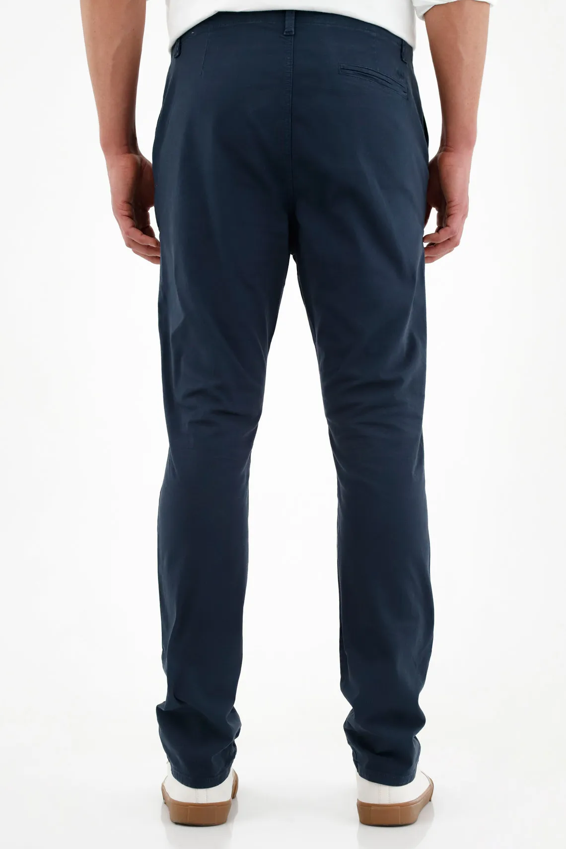 Pantalón clásico azul para hombre