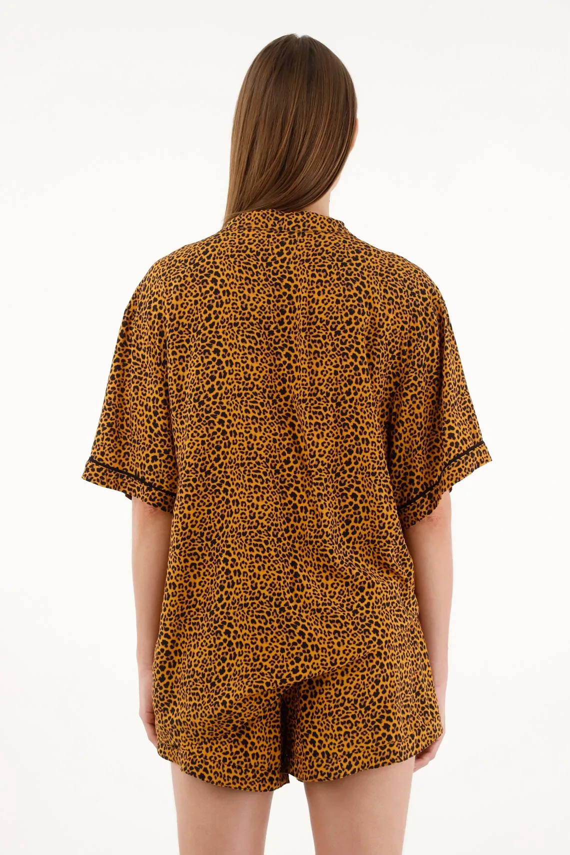 Pijama de short animal print para mujer