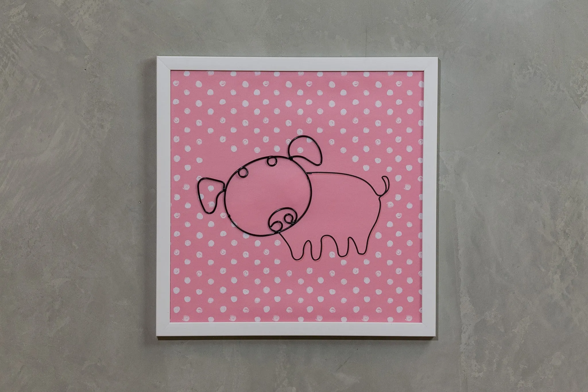 Pink Pig Wall Decor 16" x 16"