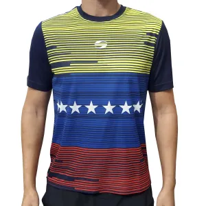 Skyros Camisa tricolor-estrellas de Venezuela para corredores