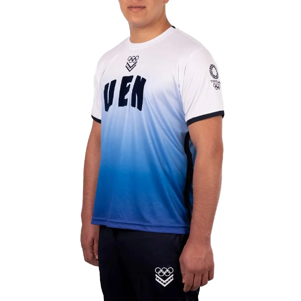 Skyros Venezuela Juegos olímpicos Tokio 2020 camisa de entrenamiento para hombres azul con blanco