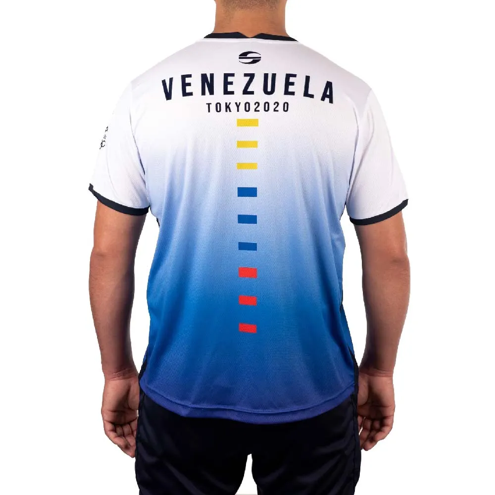 Skyros Venezuela Juegos olímpicos Tokio 2020 camisa de entrenamiento para hombres azul con blanco