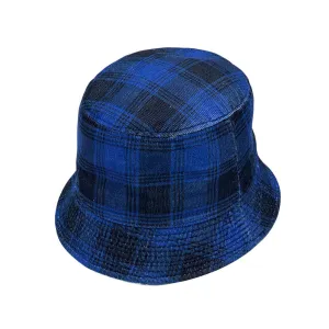 Tartan Plaid Bucket Hat - Flannel Lumberjack Packable Fisherman Sun Cap Outdoor Travel Unisex LDB1559