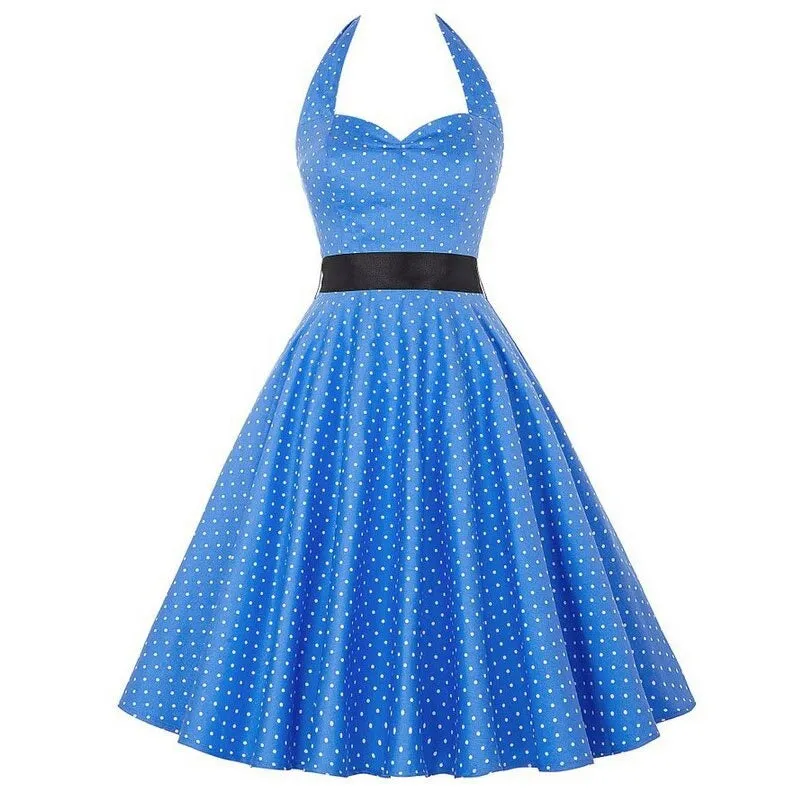 Vestidos Pinup Midi Estampa Bolinhas Frente Única