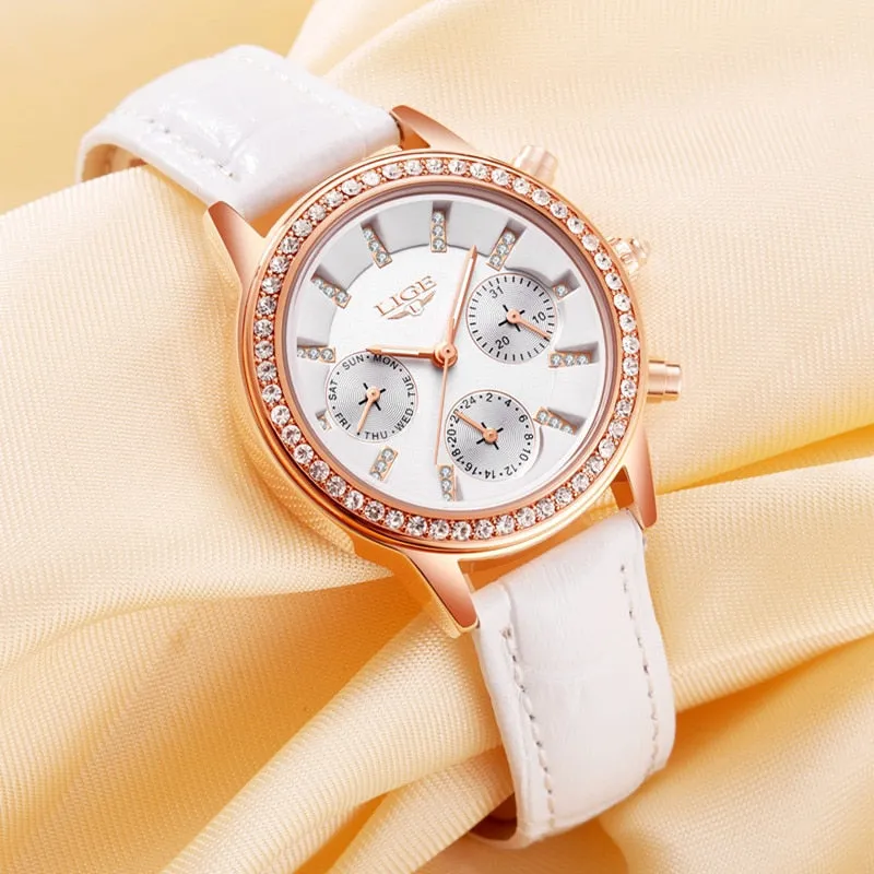 Women Watch Girl Quartz Watches Casual Leather Ladies Dress Watches Women Clock Montre Femme Reloj para Mujeres