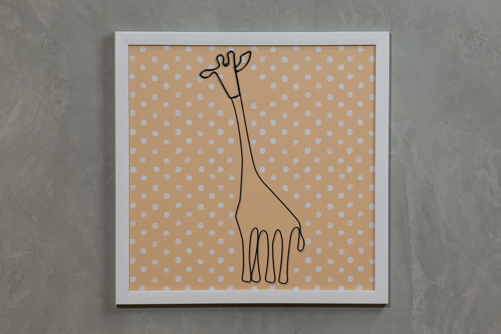 Yellow Giraffe Wall Décor 16" x 16"