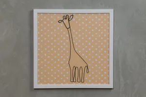 Yellow Giraffe Wall Décor 16" x 16"